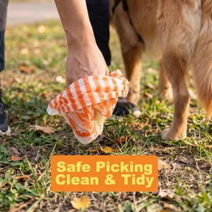 MEWANG Poop Bags for Dogs,Leak-Proof & Durable Pet Waste Bags, 9"x13", Citrus scented, Suit for Large, Medium, and Small Dogs, Cats, and Other Pets, 240 Count (orange)