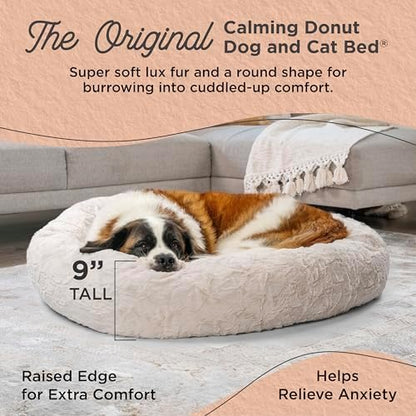 Best Friends by Sheri Original Calming Donut Dog Bed, Oyster, XL, 45"