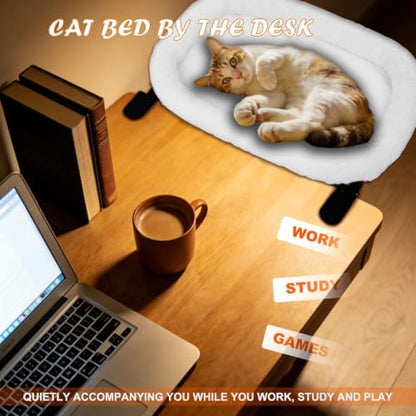 Cat Desk Bed&Cat Hammock for Desk and Bedside,90°Rotating&Height Adjustable
