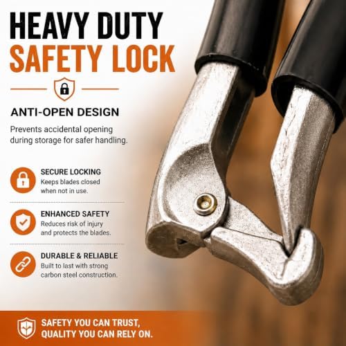 Goat Hoof Trimmers and Farrier Shears – Versatile Hoof, Wire, and Pipe Cutting Tool for Livestock– Silver (1pack)