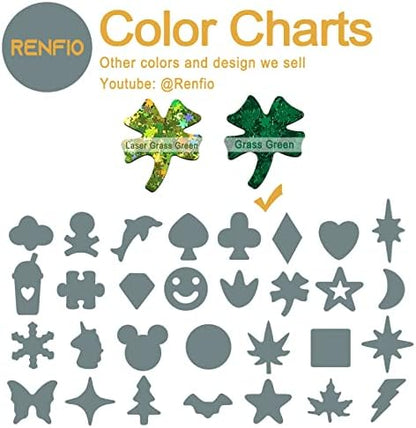 Renfio 1.75 Oz 50g Four Leaf Clover Confetti Glitter for Resin
