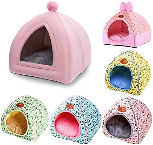 Soft pet bed, tent, rabbit design, cat house, with holes, warm, portable, removable, washable cat litter, puppy litter S 2
