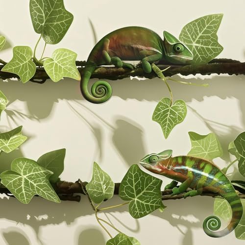 BNOSDM Reptile Climbing Branch Flexible Bend-A-Branch Jungle Vines Terrarium Plant Decoration with Suction Cup for Crested Gecko Chameleon Gecko Snake Tree Frog 2PCS