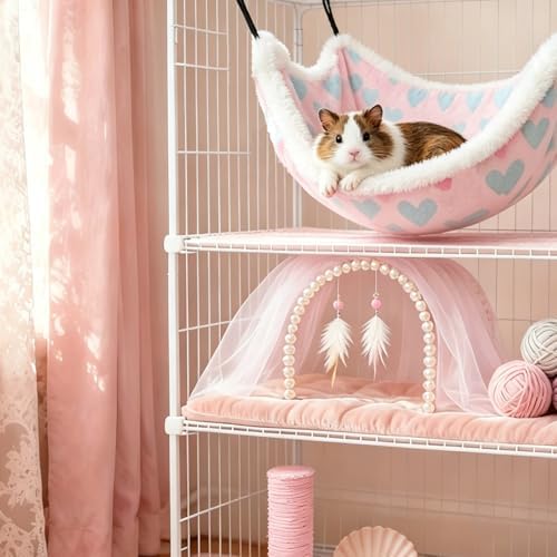 Guinea Pig Hammock for Cage 13.3X13.3,Sugar Glider Hammock,Reusable