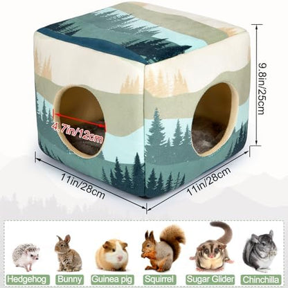 Bienbee Guinea Pig Hideout, Washable Plush House for Small Animals