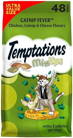 Temptations MixUps Crunchy and Soft Cat Treats, Catnip Fever, 48 oz