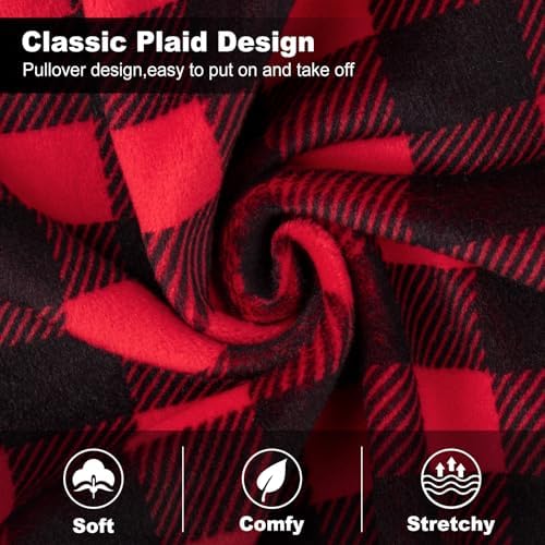 KYEESE Velvet Dog Pajamas for Small Dogs Soft Plaid Onesie Daily Wear