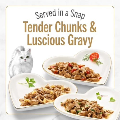 Fancy Feast Purina Gourmet Wet Cat Food Variety Pack,Petites Gravy Collection,Break-Apart tubs,48 Servings - 2.8 oz. Tubs,(Pack of 24)