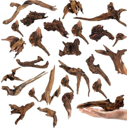 Tfwadmx Natural Small Coral Driftwood for Aquarium Decor 26 Pcs 4-6" Fish Tank Decorations Reptile Decor Assorted Driftwood Branch Reptile Tank Wood Decor