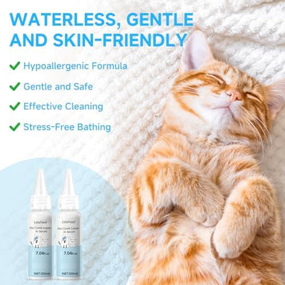 Pet Steam Brush for Dogs, Waterless Shampoo Refill for Dogs & Cats (2PCS)