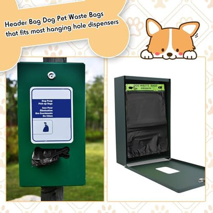 Ireer 5000 Pcs 5000 Pcs Dog Header Bags, Compatible with Stations, Black