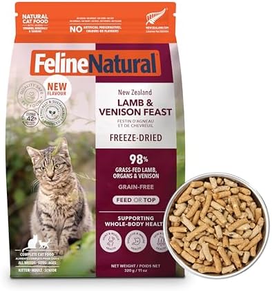 Feline Natural - High Protein Freeze Dried Dry Cat Food with 98% Meat