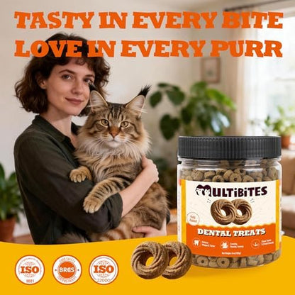 9 oz Cat Dental Treats with Breath Support & Training