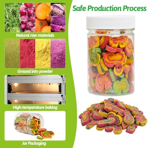 Fhiny 0.57lb Rabbit Chew Toys, Mixed Forage Beetroot Carrot and Pumpkin Bunny Treats for Hamsters Guinea Pigs Chinchillas and Other Small Rodents Teeth Grinding