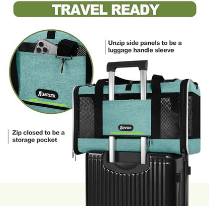 GAPZER Cat Carrier 18"x11"x11" TSA Approved Ventilated Pet Air Travel Cage