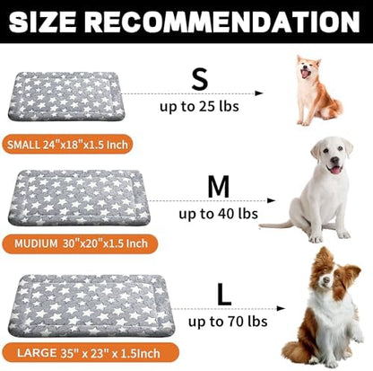 Dog Bed Mat – Soft & Comfortable Dog Kennel Pad for Crate – Durable Crate Bed & Mat for Dogs & Cats – Ideal for Crate, Kennel, and Home Use (Pack of 2)