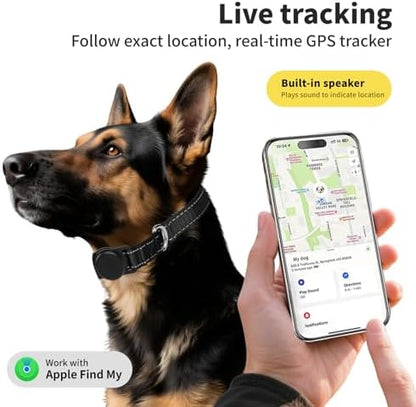 GPS Tracker for Dogs (1 Pack), Mini GPS Cat Tracker, Smart Pet Activity Tracker (iOS Only), No Monthly Fee, Compatible with Apple Find My, Anti-Lost, Finder Tag for Vehicles/Pets/Kids/Items
