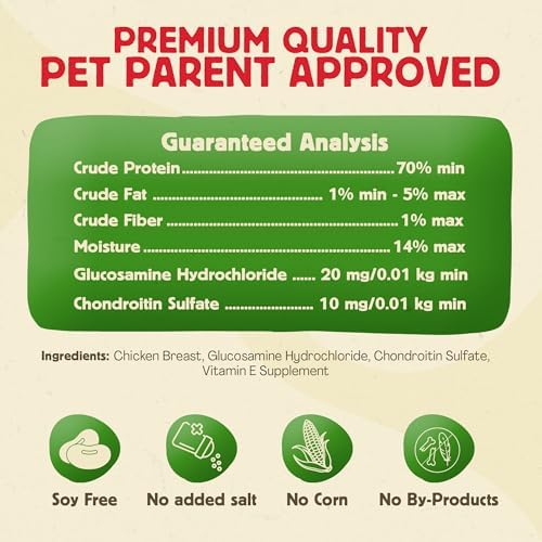 Chewmasters Hip & Joint Chicken Dog Treats 350g Chewy Training Bites 6 Pack