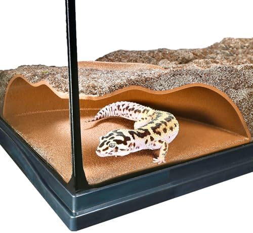 Reptile Corner Underground Cave Natural Curve Viewing Hide | Hognose Snake, Corn Snake & Leopard Gecko Hideout Reptile Habitat Tank Enrichment | Decor Decoration Accessories Supplies Toys Ornaments