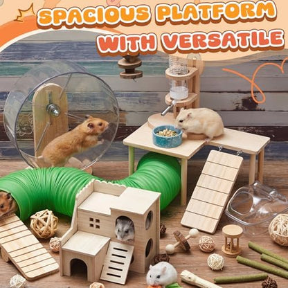 40 Pcs Hamster Cage Accessories Exercise Wheel,Fun Style