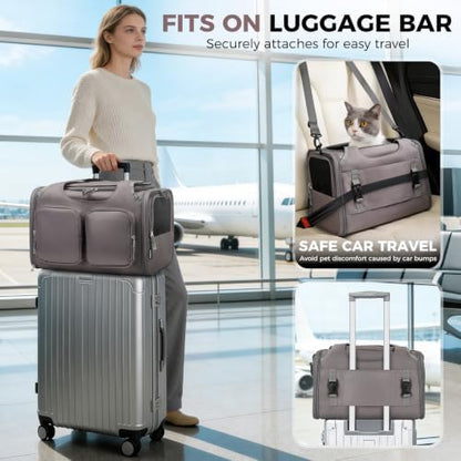 Dog Cat Carrier Airline Approved Collapsible Soft-Sided Pet Travel Bag