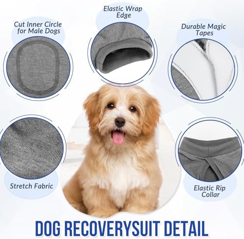 Lukovee Recovery Suit for Dogs, Onesie Spay Neuter Surgery Suit Female Male