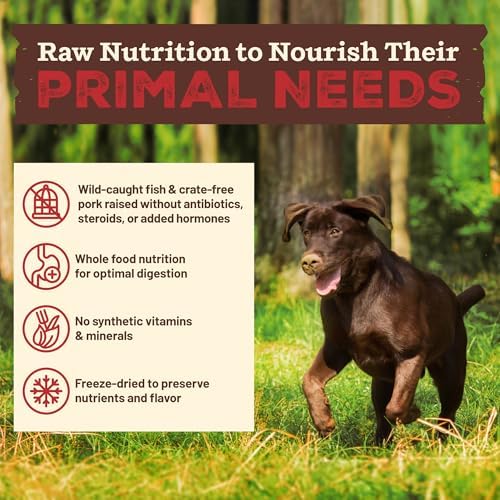 Primal Kibble in The Raw, Freeze-Dried Dog Food, Fish & Pork, 5.4 lb