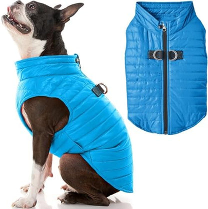 Gooby Puffer Vest Dog Jacket, Blue, X-Large