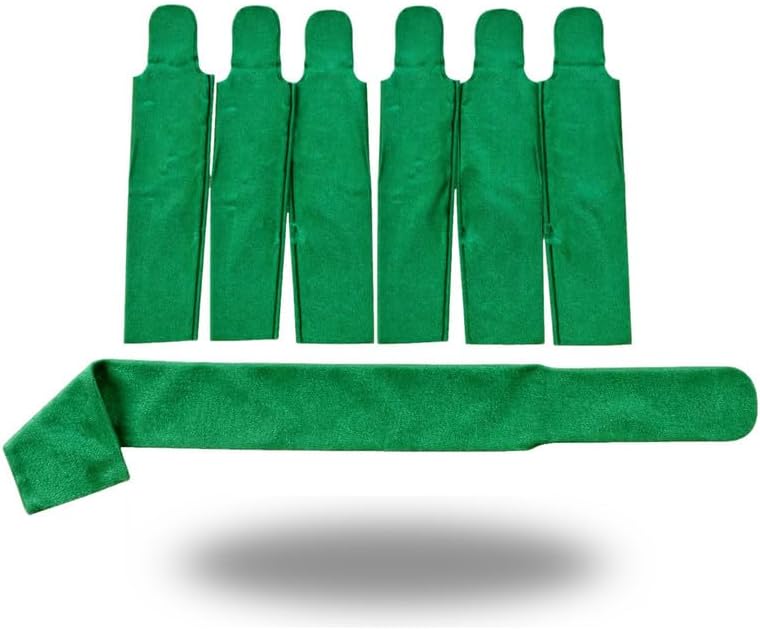 Ranch Hand -Horse Mane and Tail Bag Set, 7 Piece Lycra Hair Protection Bundle for Horses, Includes 6 Mane Bags and 1 Tail Bag — Durable, Stretch Lycra Protection (Green)