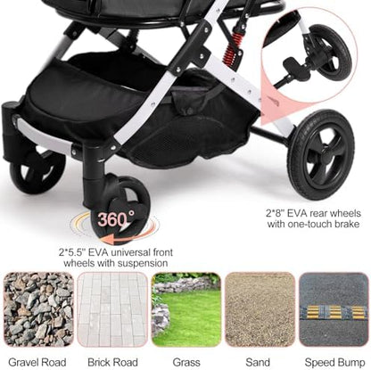Pet Stroller for Small Dogs and Cats, Black