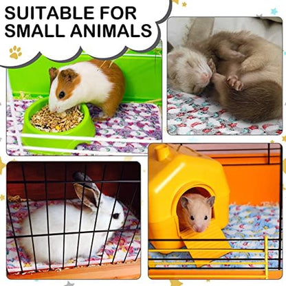 Reginary 4 Pcs Guinea Pig Fleece Cage Liners, Moon Star, 12 x 12 Inch