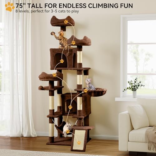 YITAHOME 75-Inch Tall Cat Tree Indoor