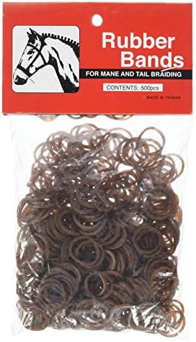 PARTRADE 245913 222695 Rubber Braid Bands, Brown, 5"