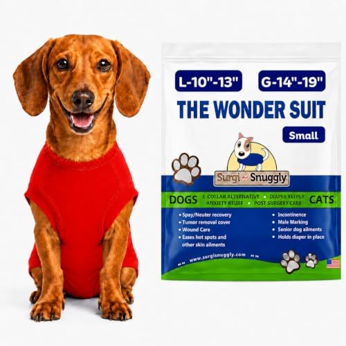 Surgi Snuggly Dog Surgery Recovery Suit, Cone Alternative, Spay/Neuter S