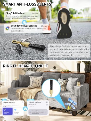 Smart Keychain Tracker (iOS & Android), Universal Car Key Chains Finder