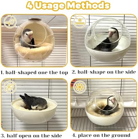 Bird Nest for Cage Bite-Resistant, Washable, Clear Observation, Warm