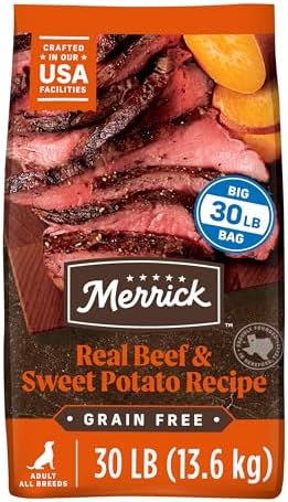 Merrick Grain Free Premium Beef Sweet Potoato Dry Adult Dog Food 30lb Bag
