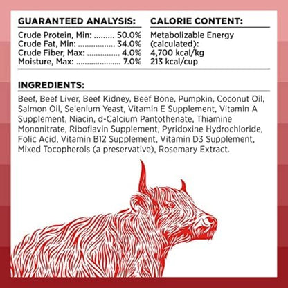 BIXBI Liberty Freeze-Dried Dog Food Topper & Treats, Beef – 98% Meat & Organs, No Refrigeration – USA Made, 4.5 oz