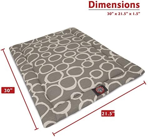 30" Fusion Gray Crate Dog Bed Mat By Majestic Pet Products