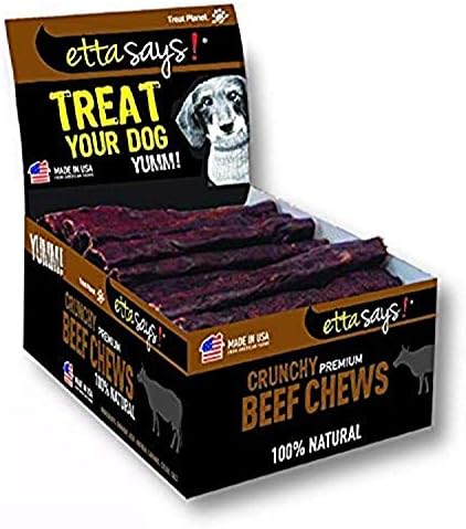 Etta Says! Premium Beef 4.5 Inch Chews - All Natural, Grain Free Dog Treat, Chew, Limited Ingredients, Usa Made