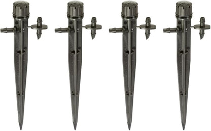 Rain Bird MBH4PKS Drip Irrigation Micro-Bubbler on Stake, 180° Half Circle Pattern, 0-3' Spray Distance, 4-Pack