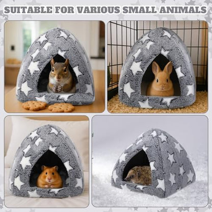 10" x 10" Guinea Pig Hideout Bed Self Warming Pet Mat with Star
