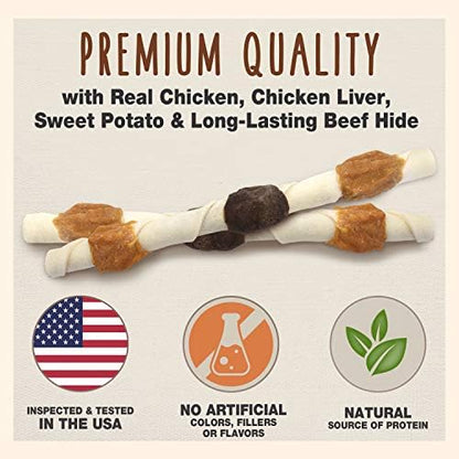 Cadet Gourmet X-Large Beef Hide Shish Kabobs Dog Chews, 2 Count, 10"