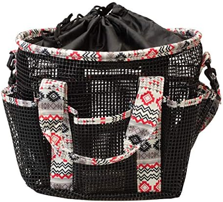 Weaver Equine Mesh Grooming Bag, Crimson Aztec