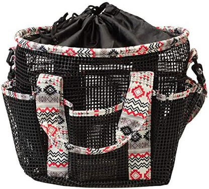 Weaver Equine Mesh Grooming Bag, Crimson Aztec