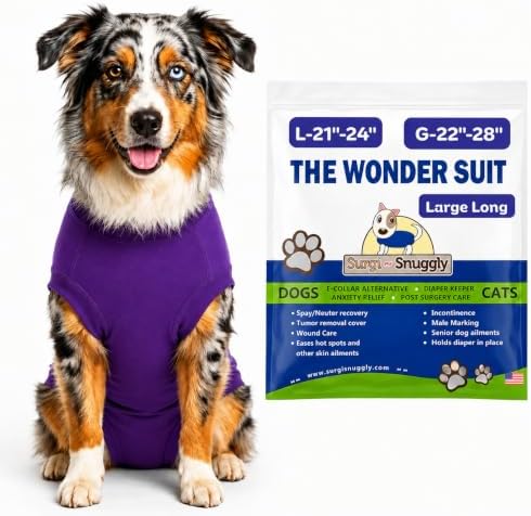 Surgi Snuggly Dog Surgery Recovery Suit, Cone Alternative, Spay/Neuter LL