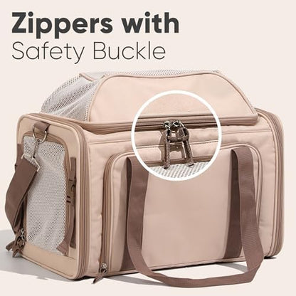 FUKUMARU Expandable Cat Carrier Large, Soft Pet Carrier Airline Approved