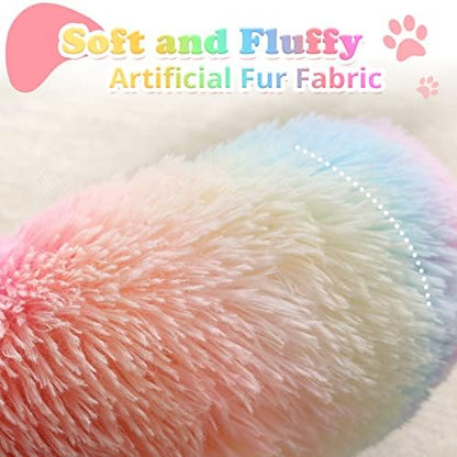 JOLLYVOGUE Dog & Cat Bed, Calming Anti-Anxiety Pet Bed for Small Dogs, Fluffy Donut Cushion for Small and Medium Pets (20")
