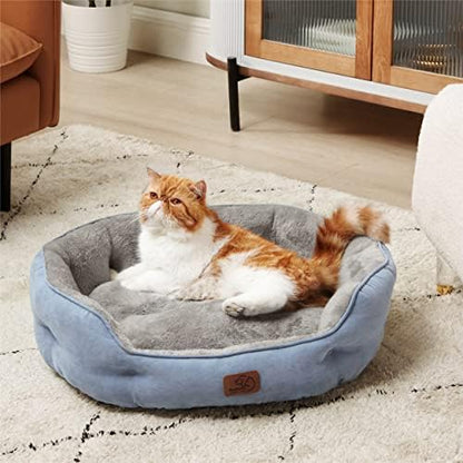 Bedsure Small Dog Bed Washable,Round Cat Beds for Indoor Cats,25in