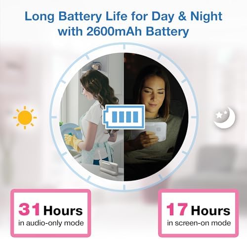 VTech Baby Monitor No WiFi, 5" Screen & Remote Pan-Tilt-Zoom for Newborns – Hack-Proof, 17Hr Battery, 1000ft Range, Auto Night Vision, Temperature Sensor, Two-Way Talk | VM924